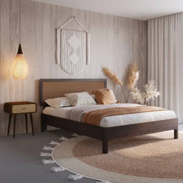 Anspach Bohemian Solid Wood Platform Bed