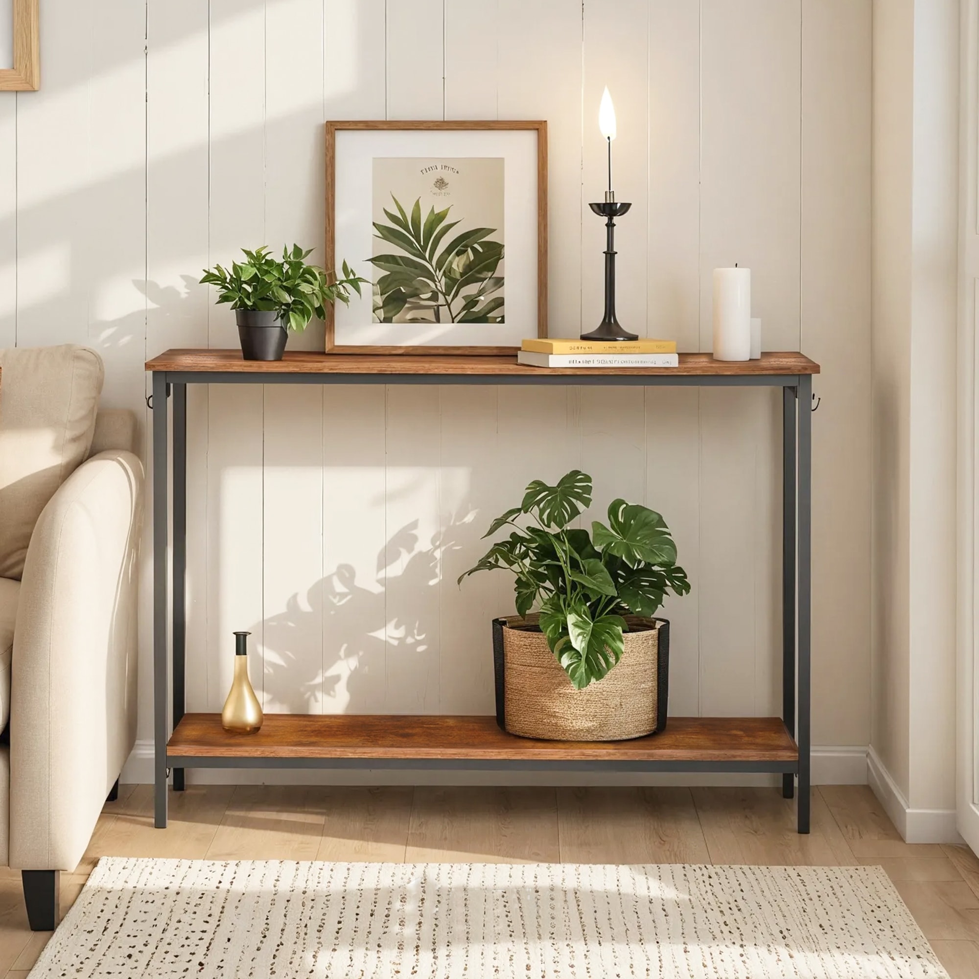 EROMMY-Narrow-Console-Table,-Entryway-Table-with-Shelves,-Hallway-Table,-Sofa-Table-Behind-Couch,-Rustic-Accent-Table