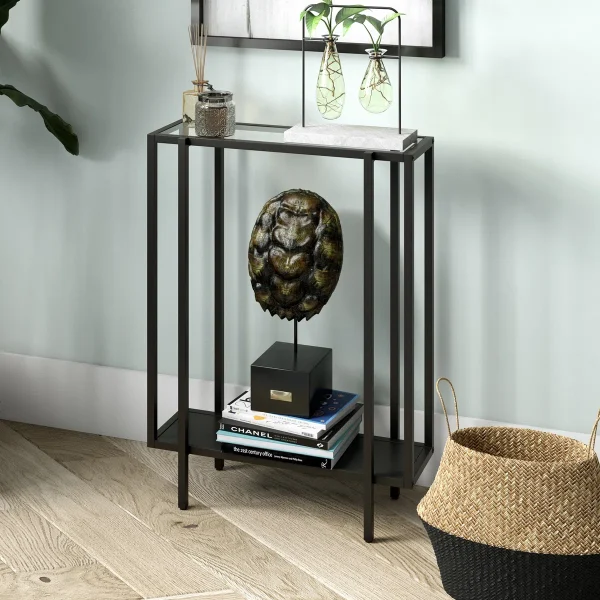 Mid-Century Glass Console Table