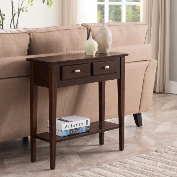 Wooden Console Table with Drawers