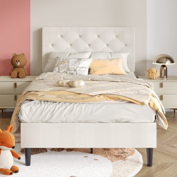 4Ever Winner Twin Bed Frame – Modern White Kids Bed in Pakistan
