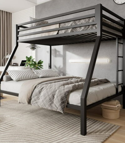 PakUnique Amolife Twin Over Full Metal Bunk Bed with Ladder – Pakistan