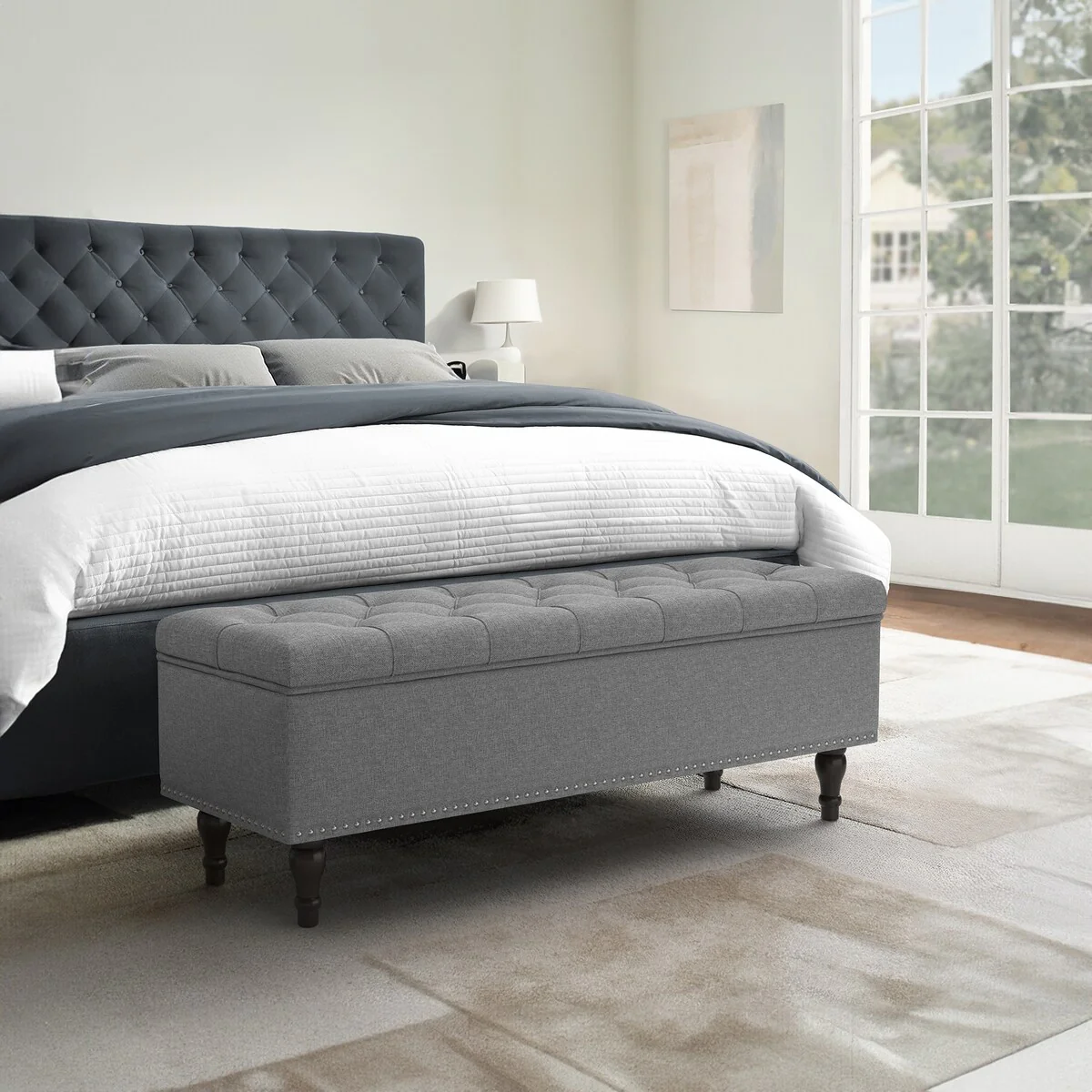 COZYMAN-Tufted-Storage-Bench_2C-Upholstered-Ottoman-with-Storage-for-Bedroom_fc3b7a44-d106-422a-b4b1-432cb4b6952d (1) Bedroom bench with soft tufted cushion