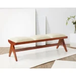Upholstered bench for entryway or living room
