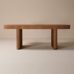 Large wooden dining table for 6-8 people