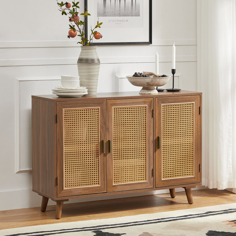 43-inch boho style storage cabinet