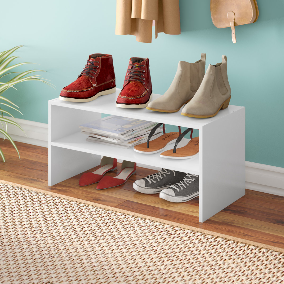 Whitman+9+Pair+Stackable+Shoe+Rack-2099120956 Whitman 9-pair stackable shoe rack