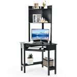 “PakUnique Corner Computer Desk Pakistan – Finihen L-Shaped Table with Hutch”